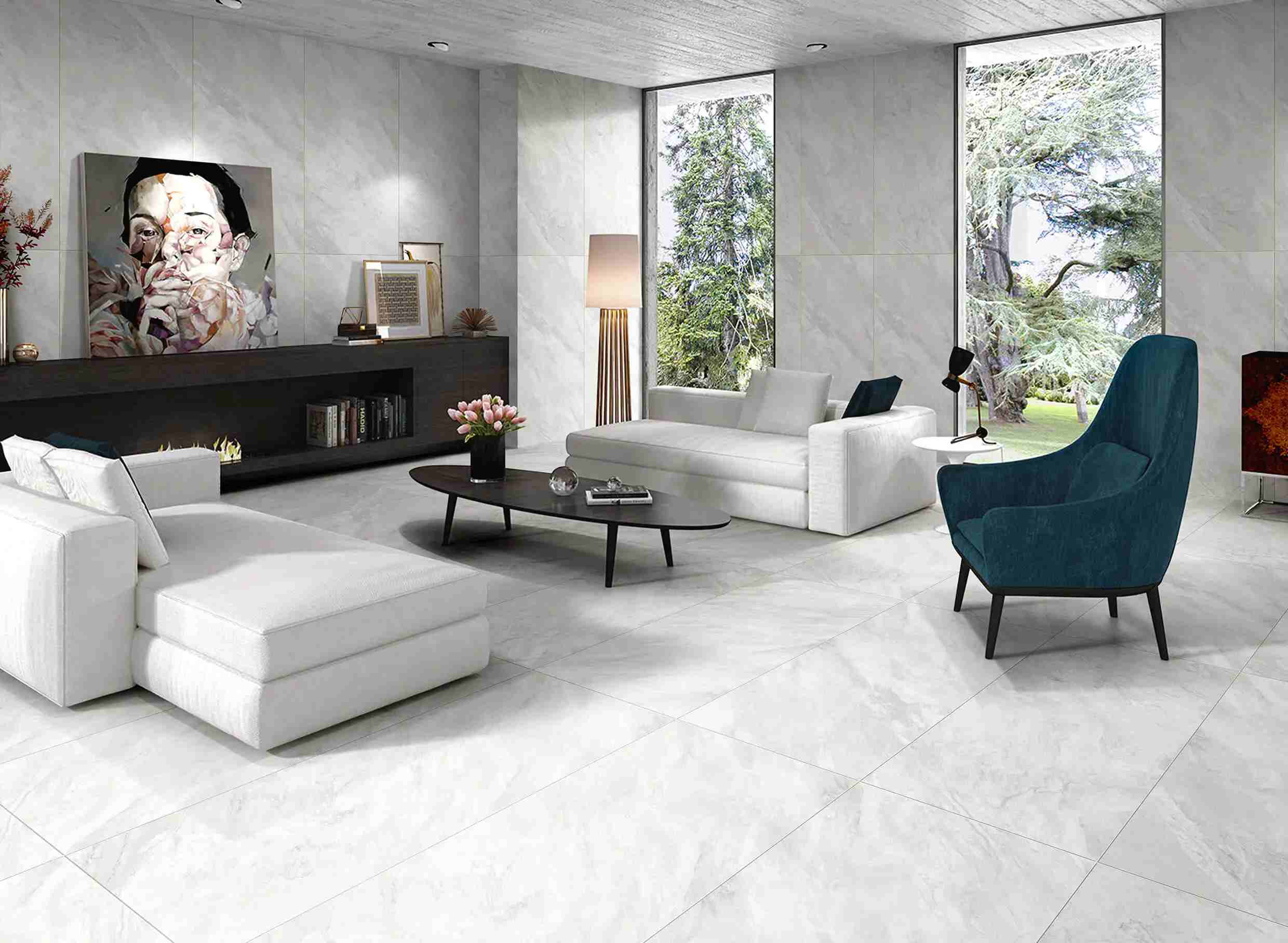 living room wall decor tiles